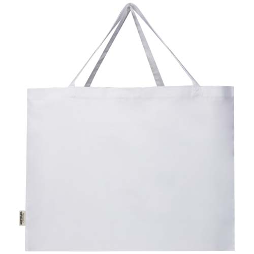 Odessa 220 g/m² Baumwoll Tragetasche aus GRS recycelter Baumwolle 40L - weiss