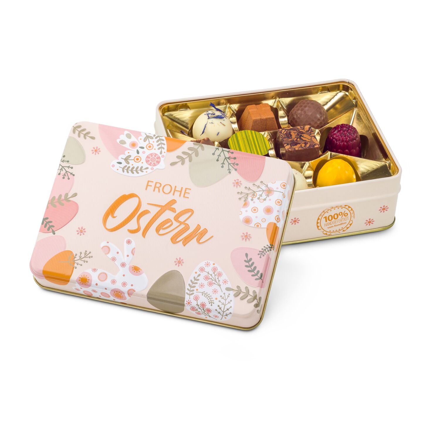 Geschenkartikel / Präsentartikel: Frohe Ostern - Pralinen 125 g