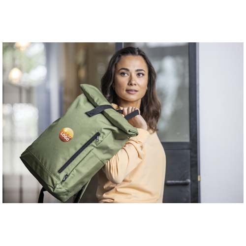 Byron 15,6" GRS RPET Roll-Top Rucksack 18 L - hellgrau