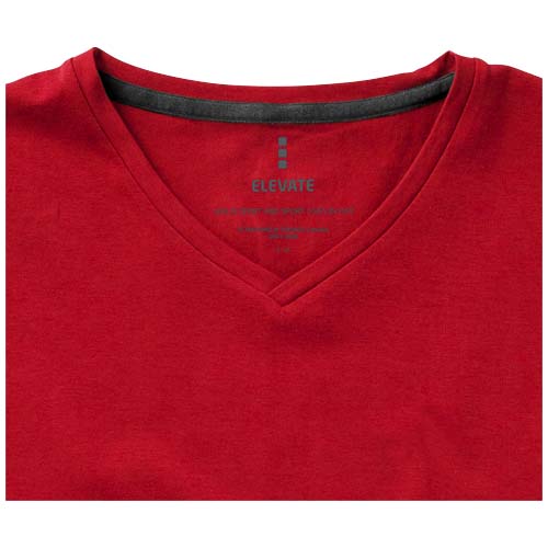 Kawartha T-Shirt für Damen mit V-Ausschnitt - rot / XS