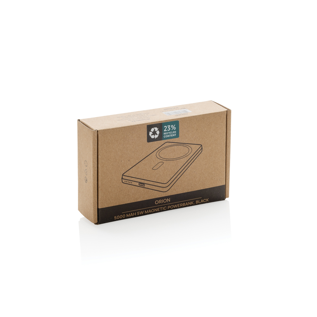 Orion 5.000mAh 5W magnetische Powerbank aus RCS rec. Alu