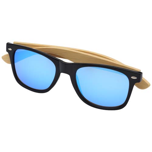 Hue Sonnenbrille mit Bambusbügeln - blau / natur