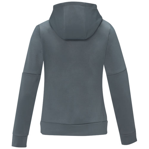 Sayan Kapuzenpullover mit halbem Reißverschluss für Damen - stahlgrau / XXL