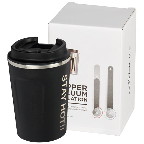 Thor 360 ml auslaufsicherer Kupfer-Vakuum Isolierbecher - schwarz
