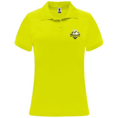 Monzha 150 g/m² Sport Poloshirt für Damen - fluorgelb / S