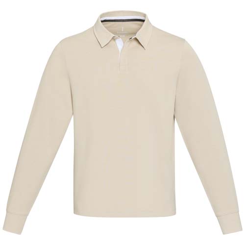 Clyde Rugby Polo Sweatshirt Unisex - oatmeal / XS