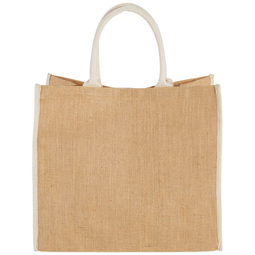 Harry farbige Jute Tragetasche 25L - natur / weiss