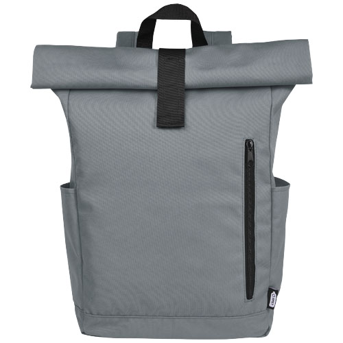Byron 15,6" GRS RPET Roll-Top Rucksack 18 L - hellgrau