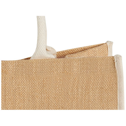 Harry farbige Jute Tragetasche 25L - natur / weiss