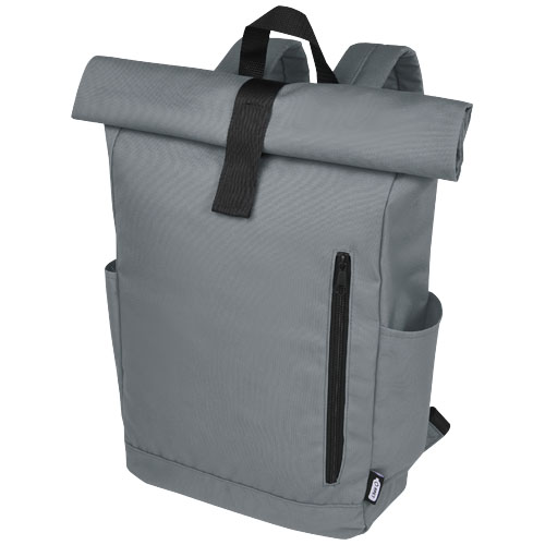 Byron 15,6" GRS RPET Roll-Top Rucksack 18 L - hellgrau