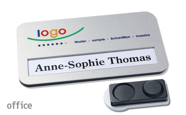 Namensschild office 35 "alu-print"