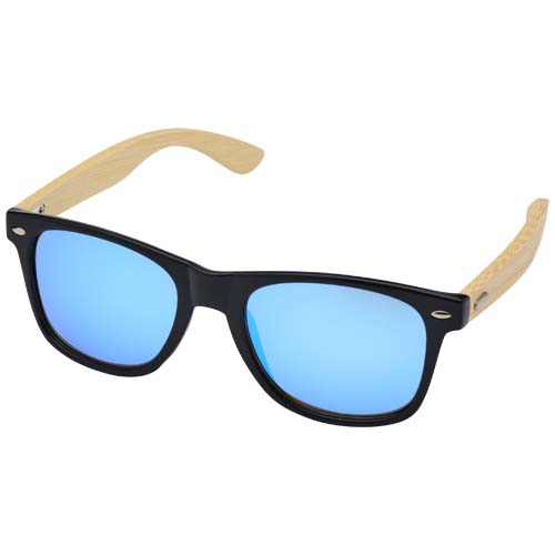 Hue Sonnenbrille mit Bambusbügeln - blau / natur