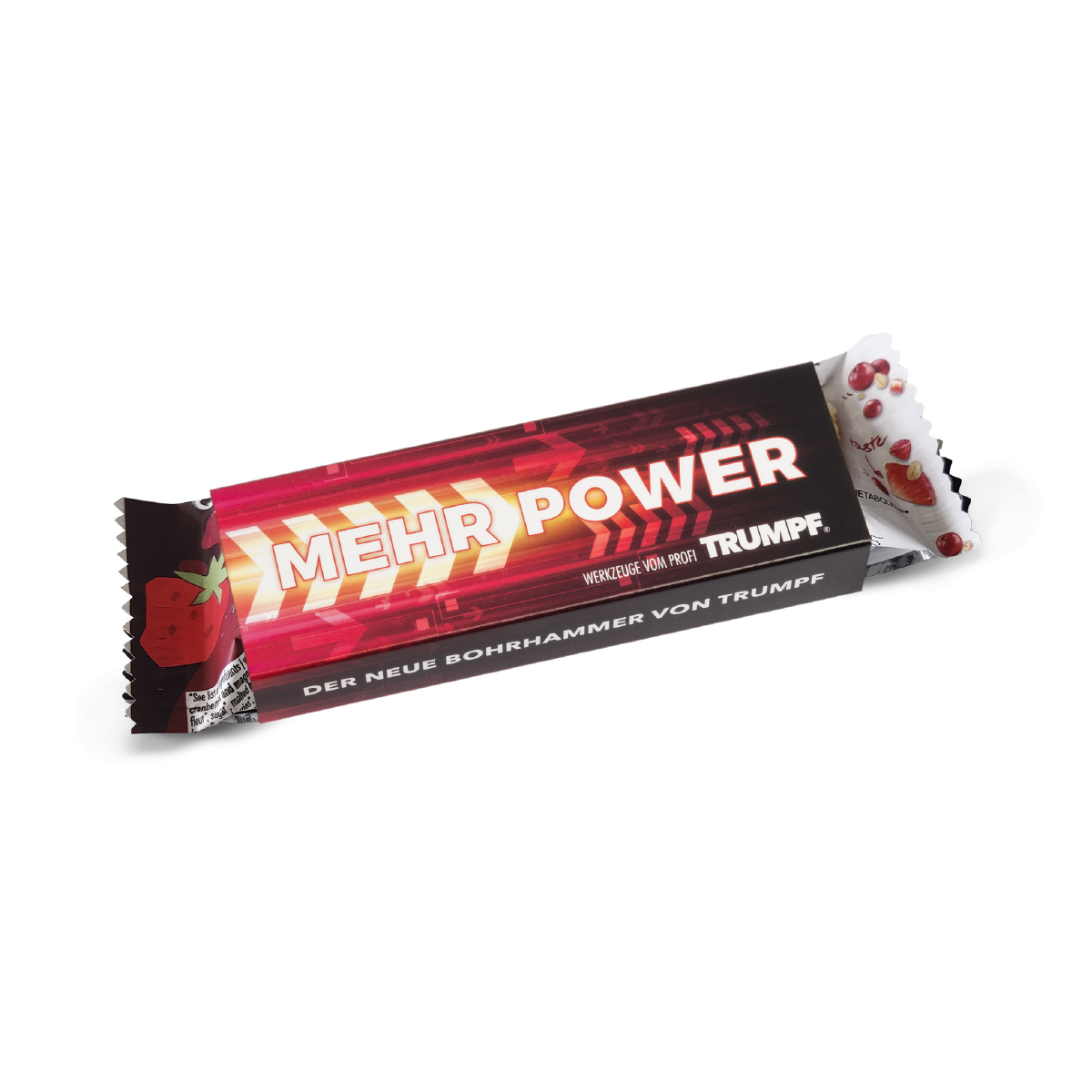 Powerbar Energy Riegel im Werbeschuber