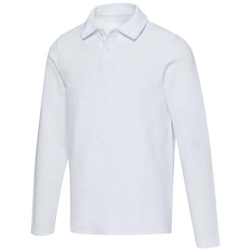 Apollo 245 g/m² Langarm Poloshirt Unisex - weiss / XS