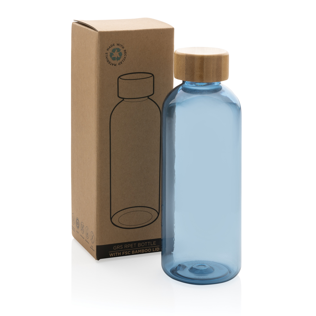 RCS rPET Flasche mit Bambus-Deckel