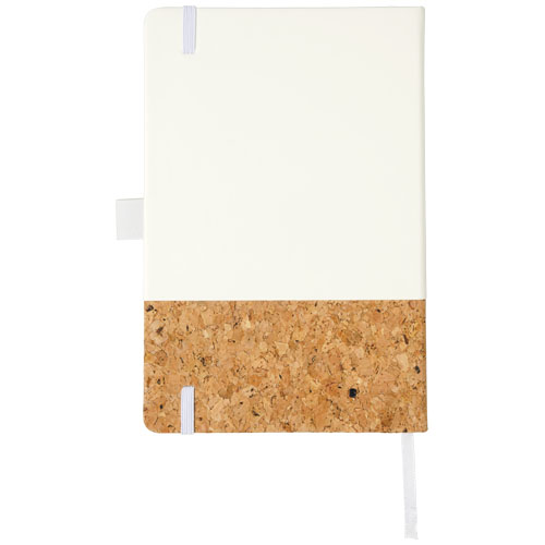 Evora A5 Notizbuch Thermo PU mit Kork - weiss