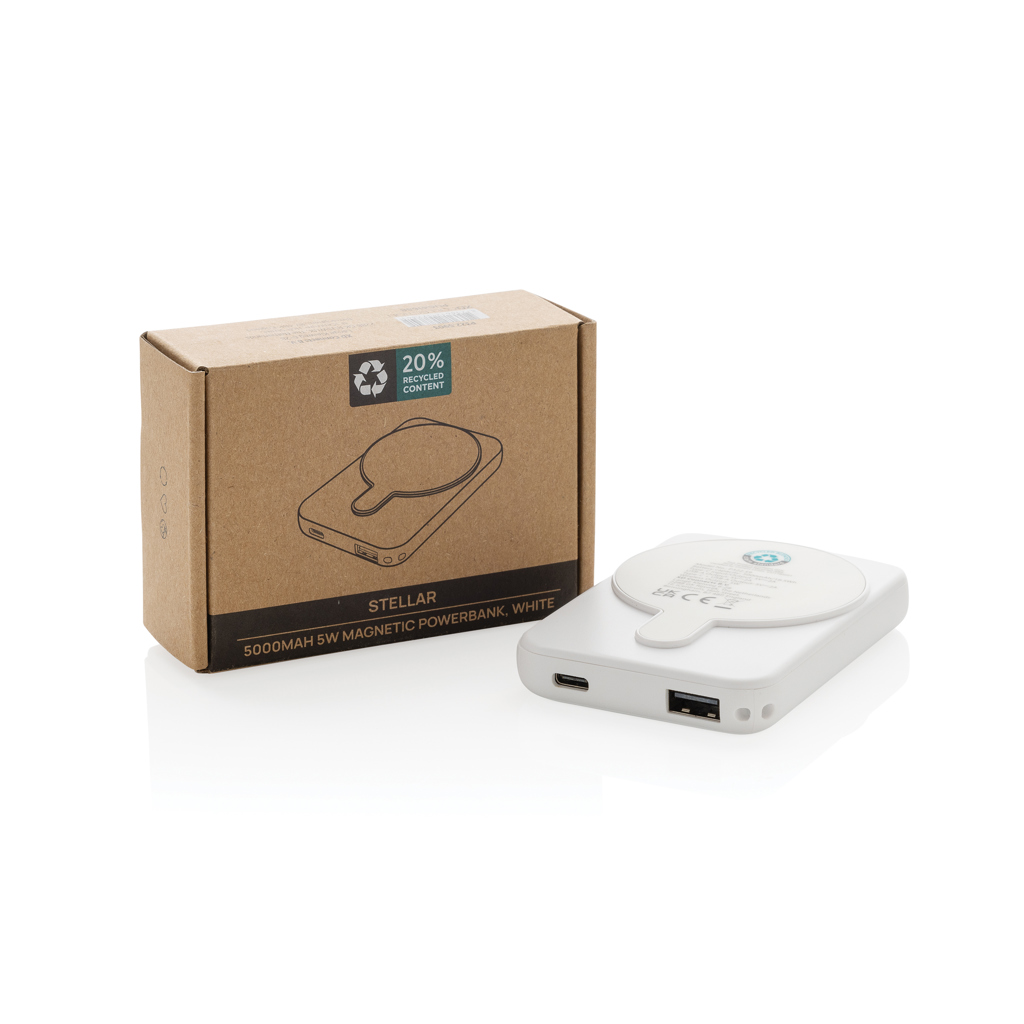 Stellar 5.000mAh 5W magnetische Powerbank aus RCS rec. ABS