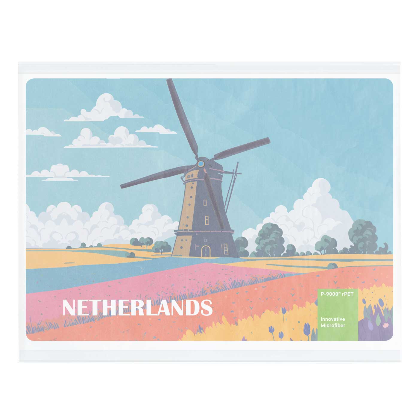 POLYCLEAN rPET Displaytuch 21x15 cm im Pergaminbeutel, All-Inclusive-Paket 