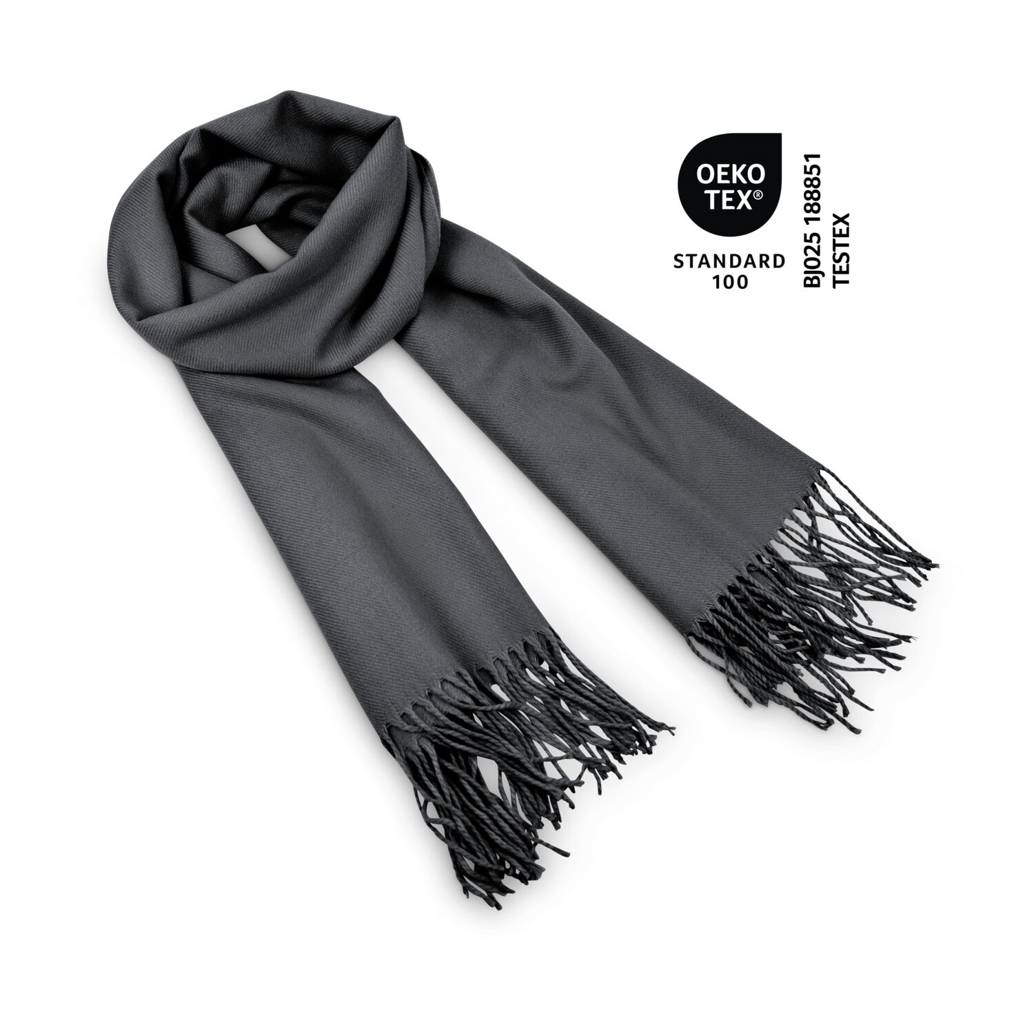 Schal Modena anthrazit - 60 x 180 cm, 230 g/m²