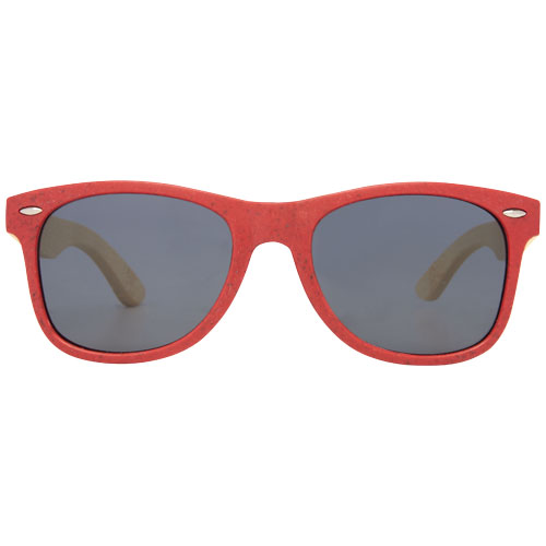 Sun Ray Bambus Sonnenbrille - rot