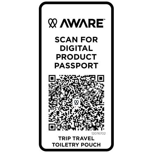 Trip Aware™ Recycelter Reisekulturbeutel 2 L  - offwhite