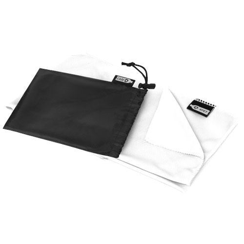 Raquel Sport Kühlhandtuch im Etui aus recyceltem PET Kunststoff 80 x 30 cm - weiss