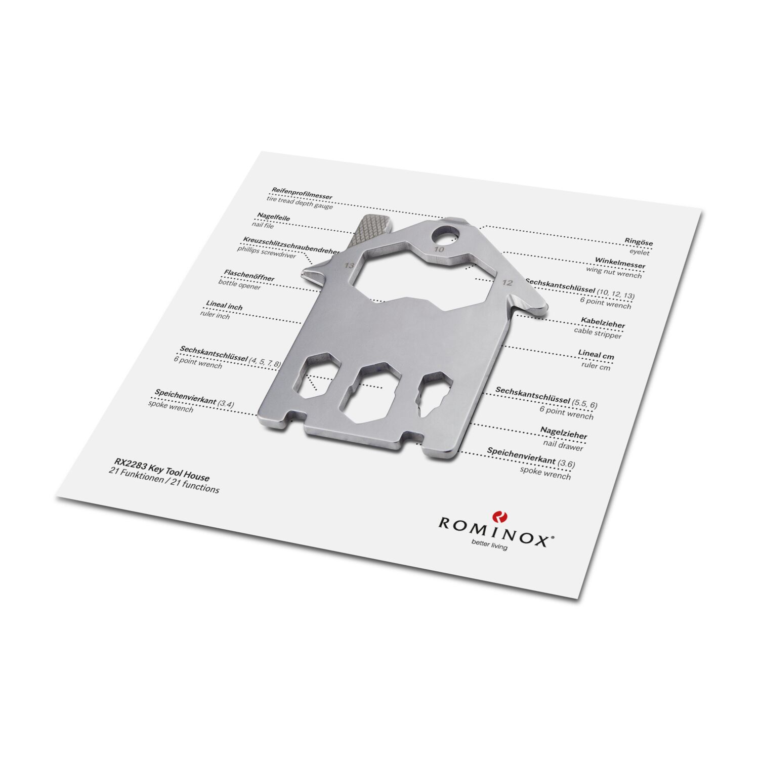ROMINOX® Key Tool // House - 21 Funktionen
