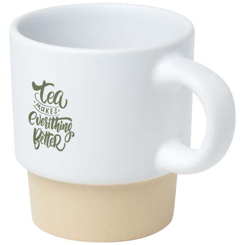 Olympia 130 ml stapelbarer Expresso Becher mit Tonboden - weiss