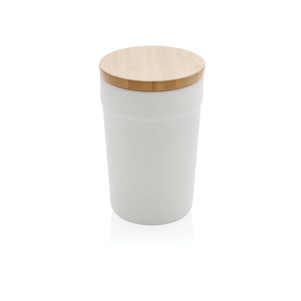 GRS rPP-Becher mit Bambusdeckel