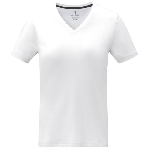 Somoto T-Shirt mit V-Ausschnitt für Damen - weiss / XS