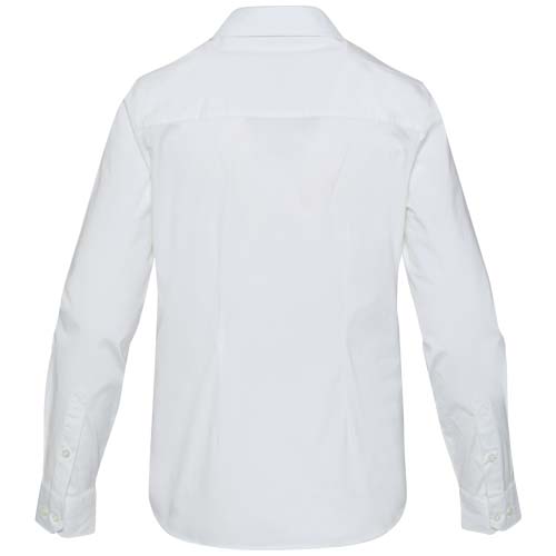 Carnelian 133 g/m² Popeline Bluse - weiss / XS