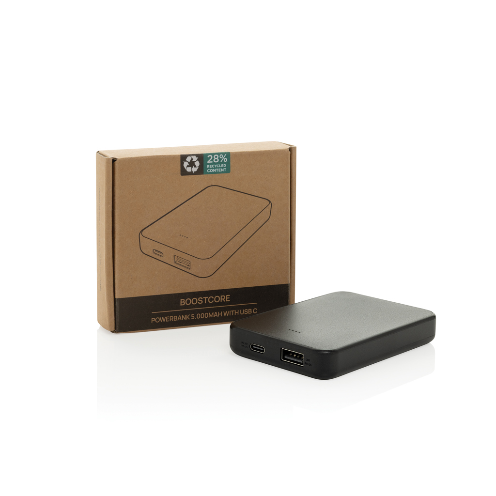 Boostcore 5.000mAh Powerbank aus RCS rec. Kunststoff