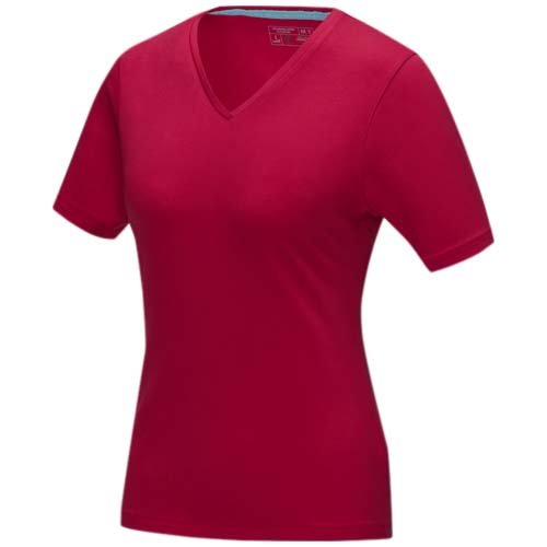 Kawartha T-Shirt für Damen mit V-Ausschnitt - rot / XS