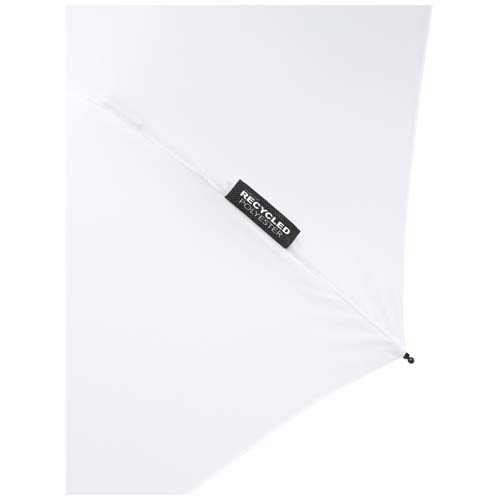 Birgit 21'' faltbarer winddichter Regenschirm aus recyceltem PET - weiss