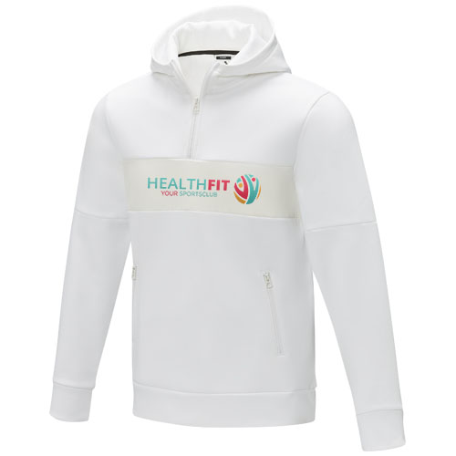 Sayan Kapuzenpullover mit halbem Reißverschluss für Herren - weiss / S