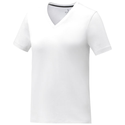 Somoto T-Shirt mit V-Ausschnitt für Damen - weiss / XS