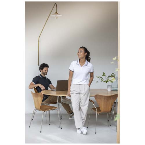 Amarago 200 g/m² Polo mit abgesetztem Rand für Herren - weiss / XS