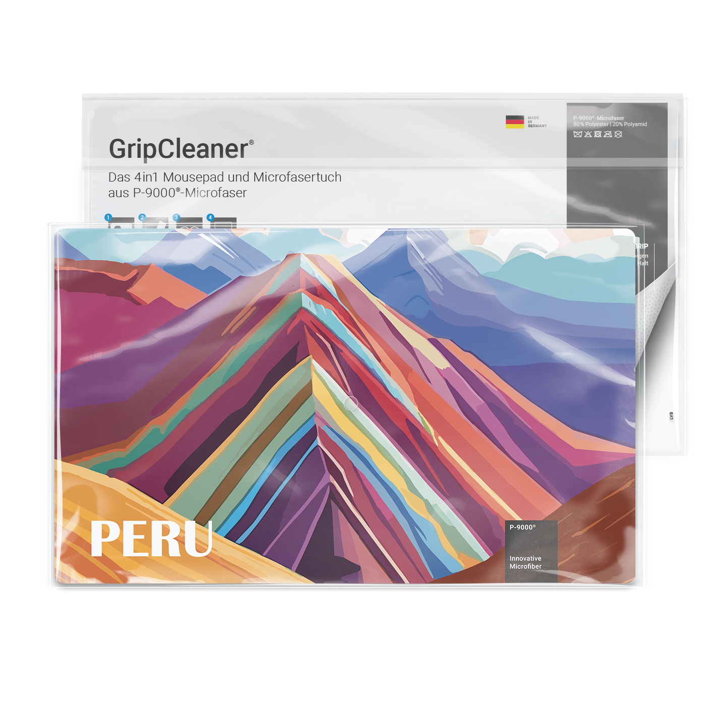 GripCleaner® 4in1 Mousepad 28x16 cm, All-Inclusive-Paket