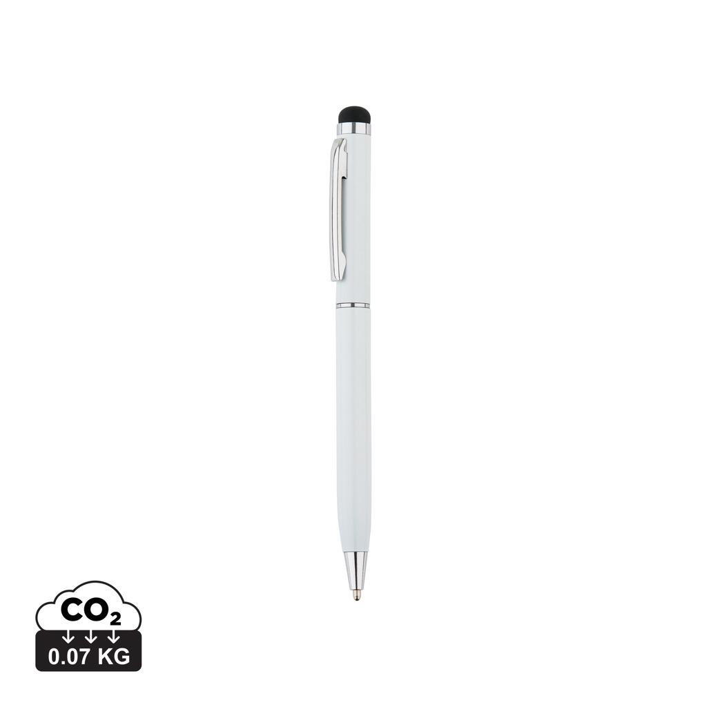 Schlanker Aluminiumkugelschreiber mit Stylus
