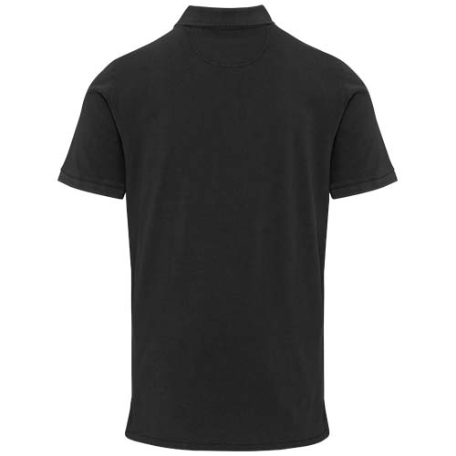 Calgary Poloshirt für Herren im Washed Look, 200 g/m2 - schwarz / XS