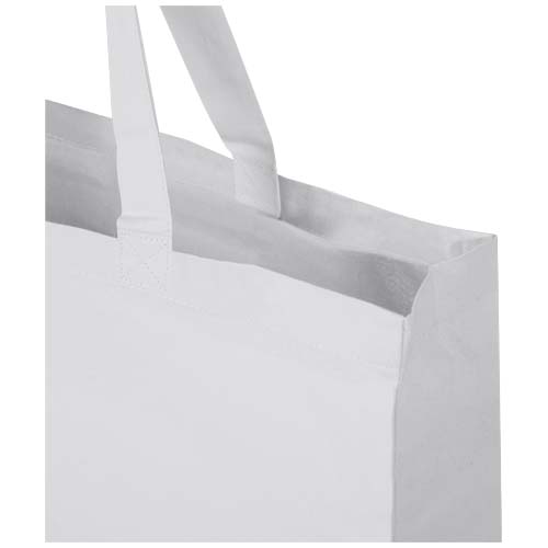 Odessa 220 g/m² Baumwoll Tragetasche aus GRS recycelter Baumwolle 40L - weiss