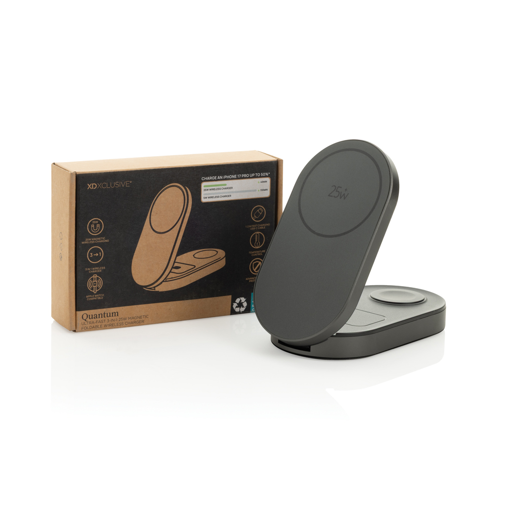 Quantum Ultra-Fast 3-in-1 25W faltbarer Wireless Charger