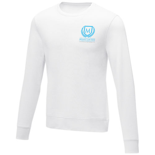 Charon 240 g/m² Herrenpullover mit Rundhalsausschnitt - weiss / XS