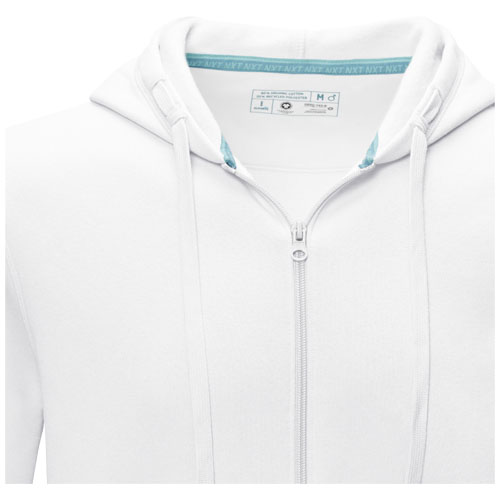 Ruby Hoodie mit durchgehendem Reißverschluss aus Bio-Material für Herren - weiss / XS
