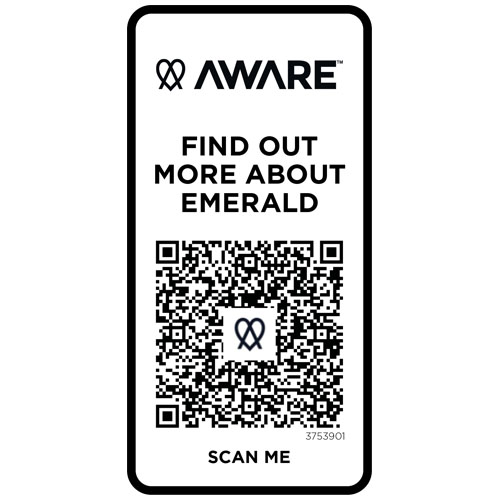 Emerald 200 g/m² Aware™ Polo Unisex aus recyceltem Material - weiss / XS