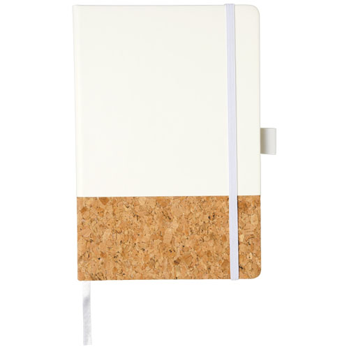 Evora A5 Notizbuch Thermo PU mit Kork - weiss