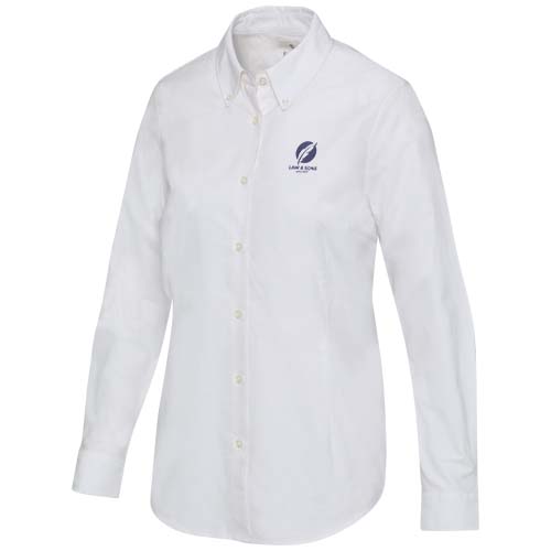 Sphene 165 g/m² Oxford Bluse - weiss / XS