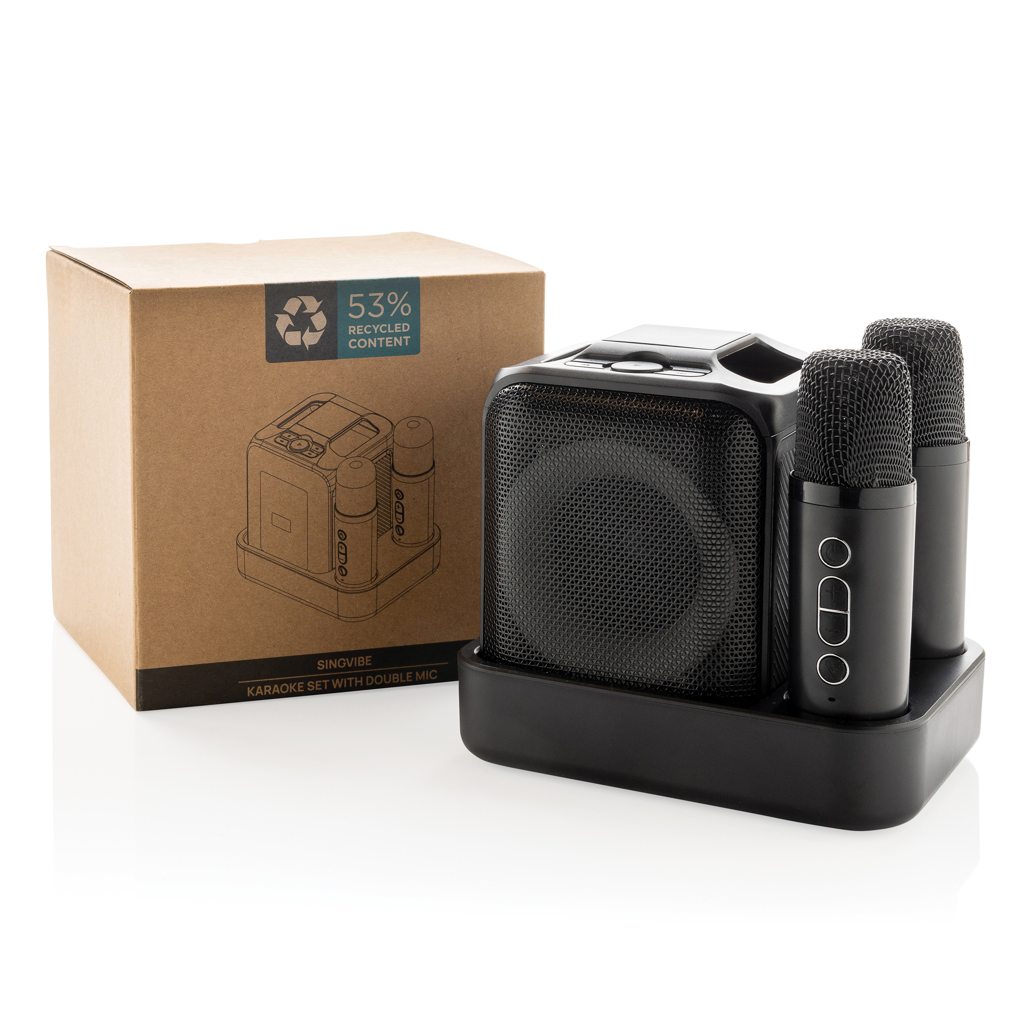 Singvibe Karaoke-Set mit Doppelmikrofon aus RCS rec. ABS