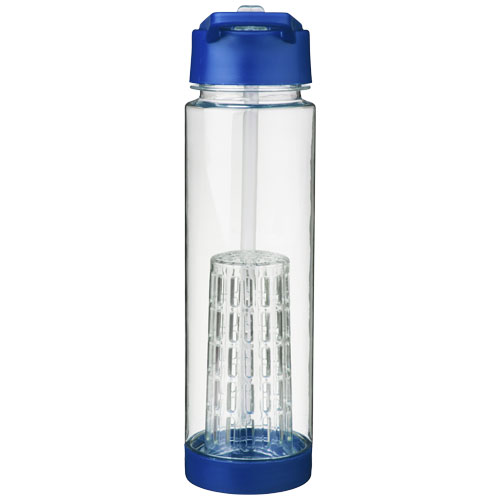Tutti frutti 740 ml Tritan™ Sportflasche mit Infuser - transparent / blau