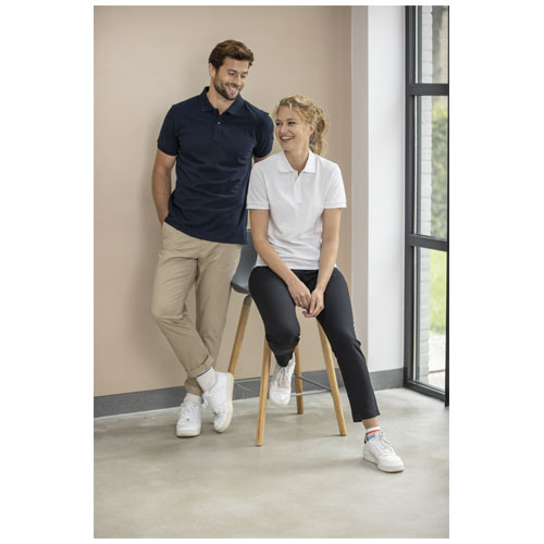 Emerald 200 g/m² Aware™ Polo Unisex aus recyceltem Material - weiss / XS